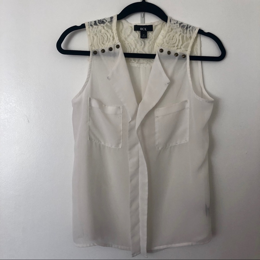 Studded Tank Top (White)